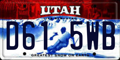 UT license plate D615WB