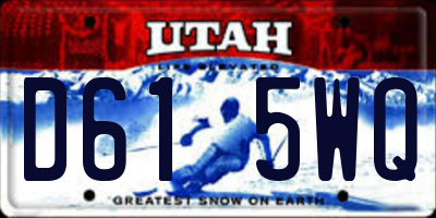 UT license plate D615WQ