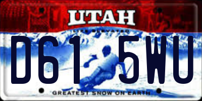 UT license plate D615WU