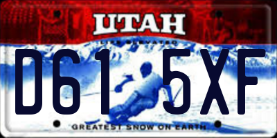 UT license plate D615XF