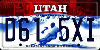 UT license plate D615XI