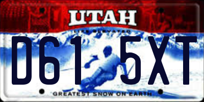 UT license plate D615XT