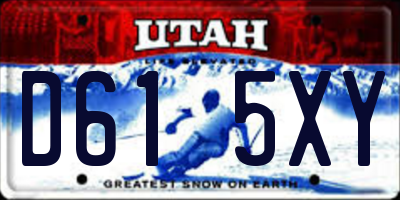 UT license plate D615XY