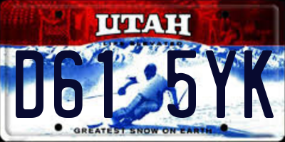 UT license plate D615YK