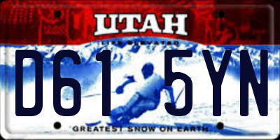 UT license plate D615YN