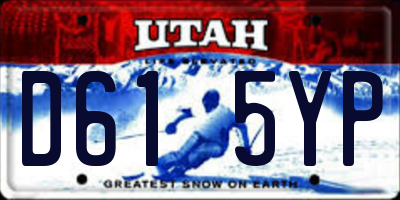 UT license plate D615YP