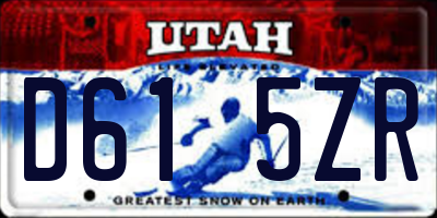 UT license plate D615ZR