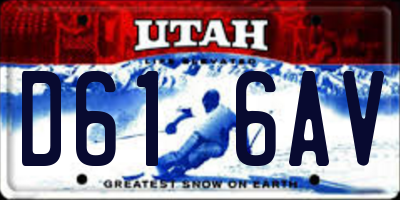 UT license plate D616AV
