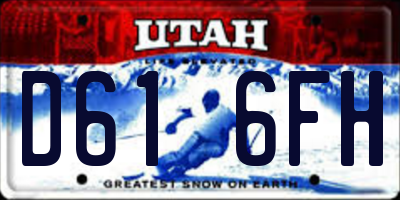 UT license plate D616FH
