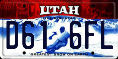 UT license plate D616FL