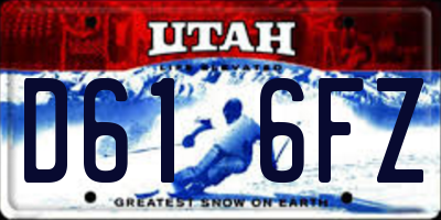 UT license plate D616FZ
