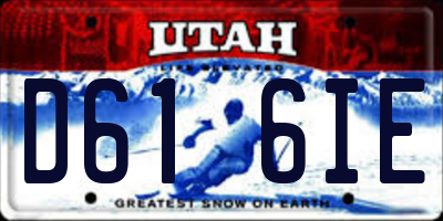 UT license plate D616IE