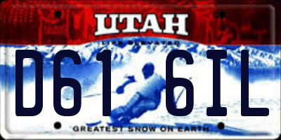 UT license plate D616IL