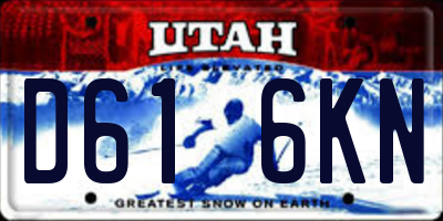 UT license plate D616KN