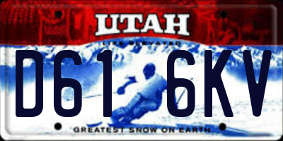 UT license plate D616KV