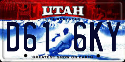 UT license plate D616KY