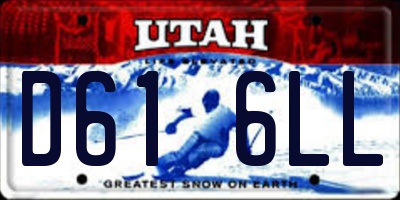 UT license plate D616LL