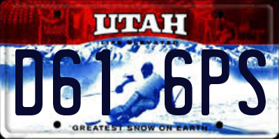 UT license plate D616PS