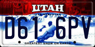 UT license plate D616PV