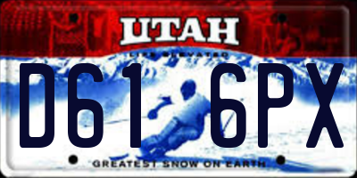 UT license plate D616PX