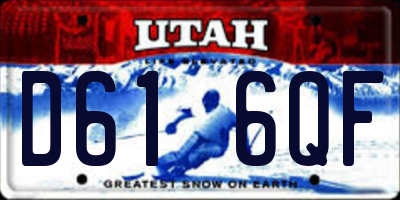 UT license plate D616QF