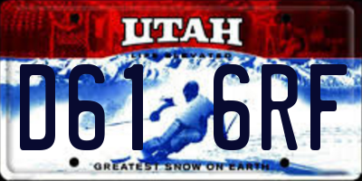 UT license plate D616RF