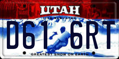 UT license plate D616RT