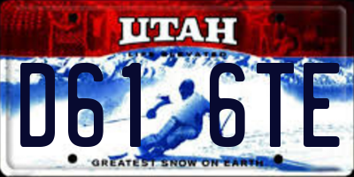 UT license plate D616TE