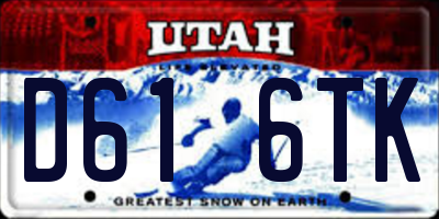 UT license plate D616TK