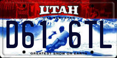 UT license plate D616TL
