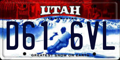UT license plate D616VL
