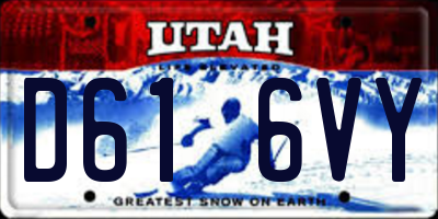 UT license plate D616VY