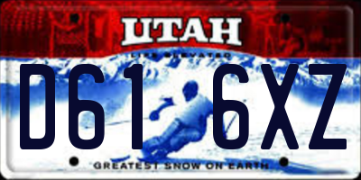 UT license plate D616XZ