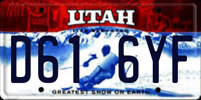 UT license plate D616YF