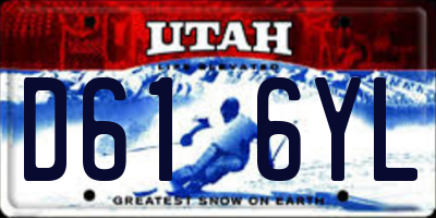 UT license plate D616YL