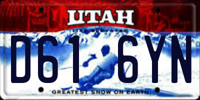 UT license plate D616YN