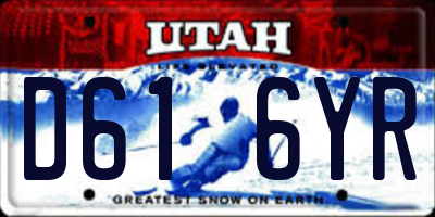 UT license plate D616YR