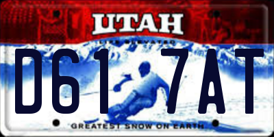 UT license plate D617AT