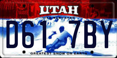 UT license plate D617BY