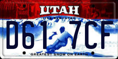 UT license plate D617CF