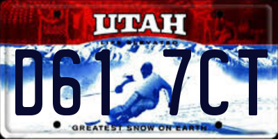 UT license plate D617CT