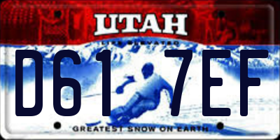 UT license plate D617EF