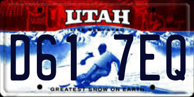 UT license plate D617EQ