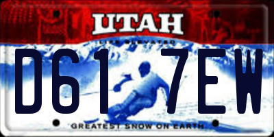 UT license plate D617EW