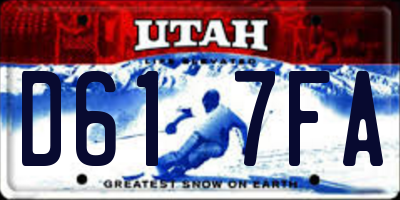 UT license plate D617FA