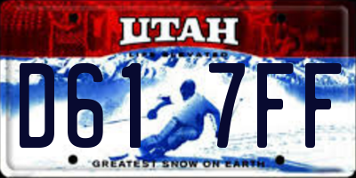 UT license plate D617FF