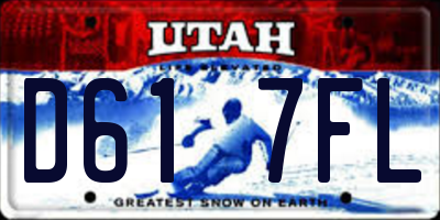 UT license plate D617FL
