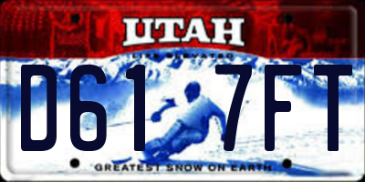 UT license plate D617FT