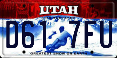 UT license plate D617FU