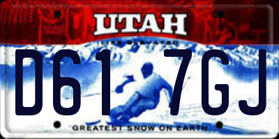 UT license plate D617GJ